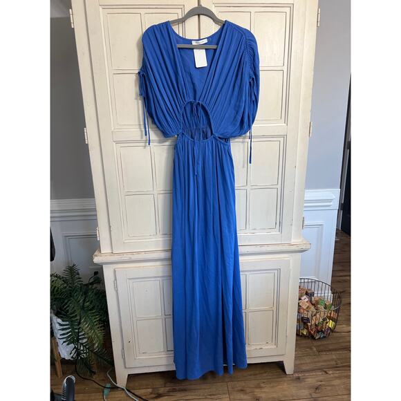 NWT Mustard Seed size medium blue maxi dress - Picture 1 of 5
